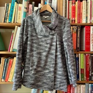 Kensie Shawl Collar Pockets Sweatshirt Jacket M